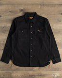 Iron Heart IHSH-338-BLK - 12oz Black Selvedge Denim Work Shirt