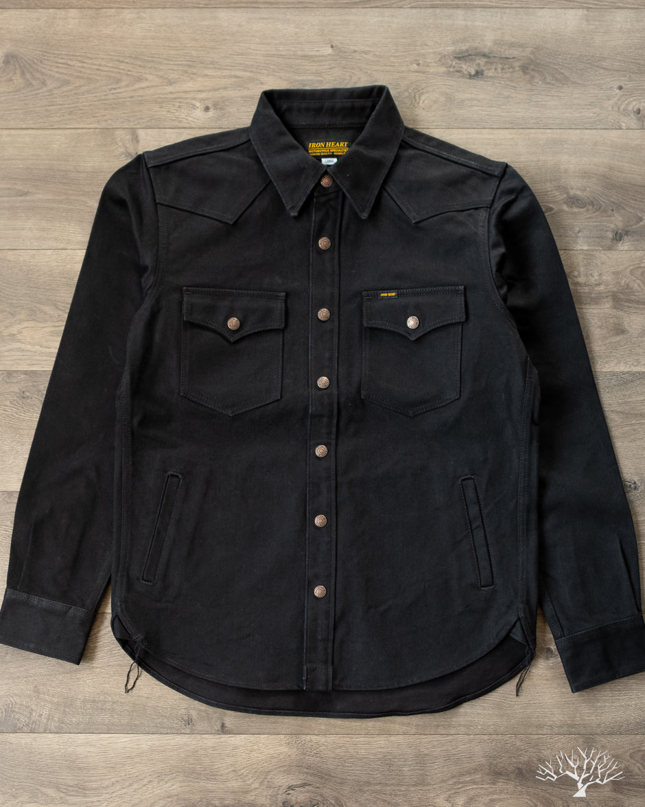 Iron Heart IHSH362BLK 16oz NonSelvedge Denim CPO Shirt