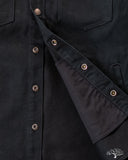 Iron Heart IHSH-362-BLK - 16oz Non-Selvedge Denim CPO Shirt - Superblack (Fades to Grey)