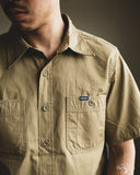 Iron Heart IHSH-393-KHA - 7oz Fatigue Cloth Short-Sleeve Work Shirt - Khaki