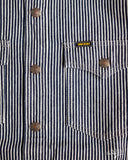 Iron Heart IHSH-421-IND - 12oz Hickory Stripe CPO Shirt - Indigo