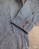 Iron Heart IHSH-421-IND - 12oz Hickory Stripe CPO Shirt - Indigo