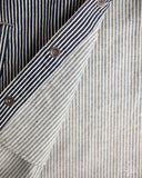 Iron Heart IHSH-421-IND - 12oz Hickory Stripe CPO Shirt - Indigo