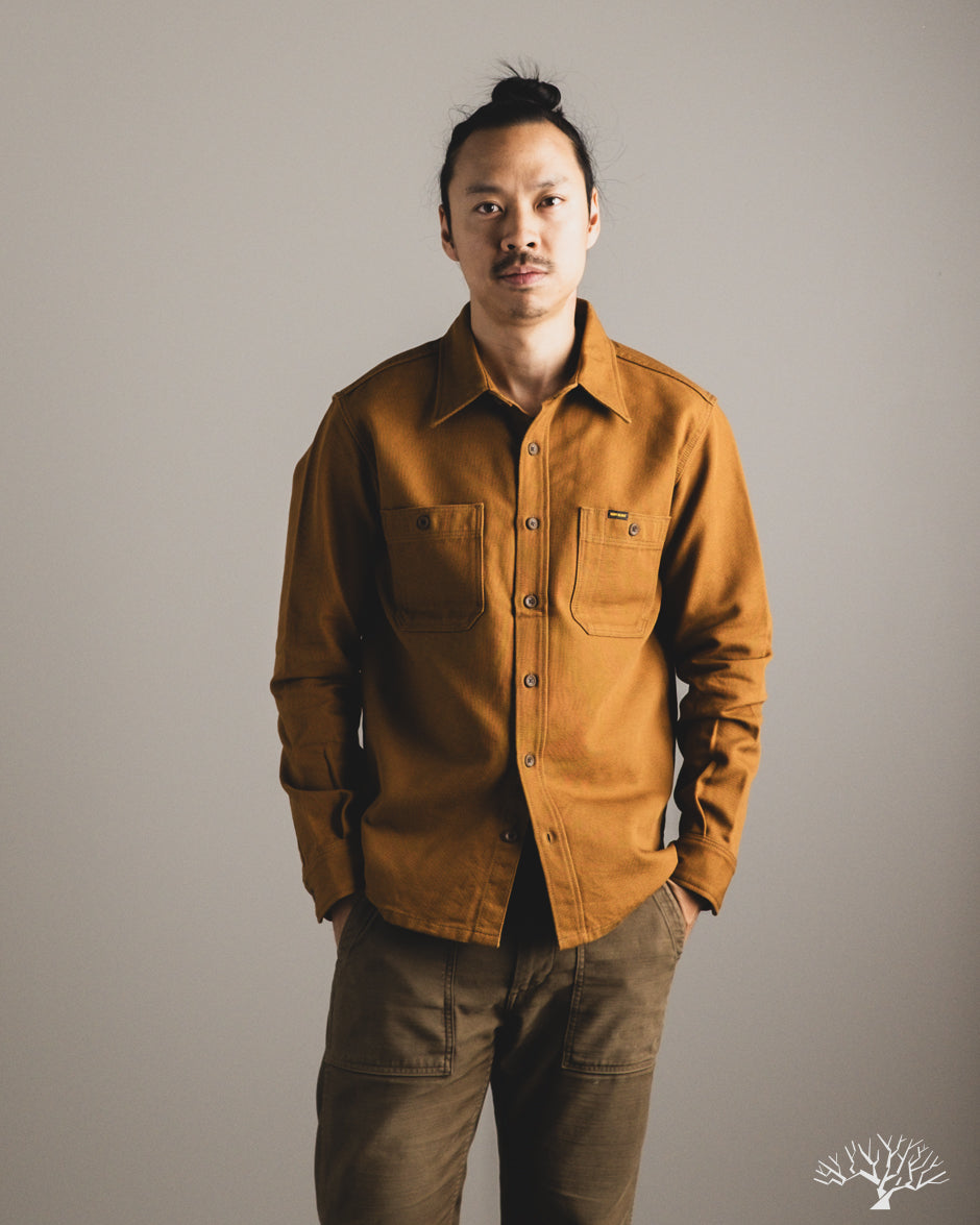 Iron Heart IHSH-423-CAM - Oxford Cloth Work Overshirt - Camel