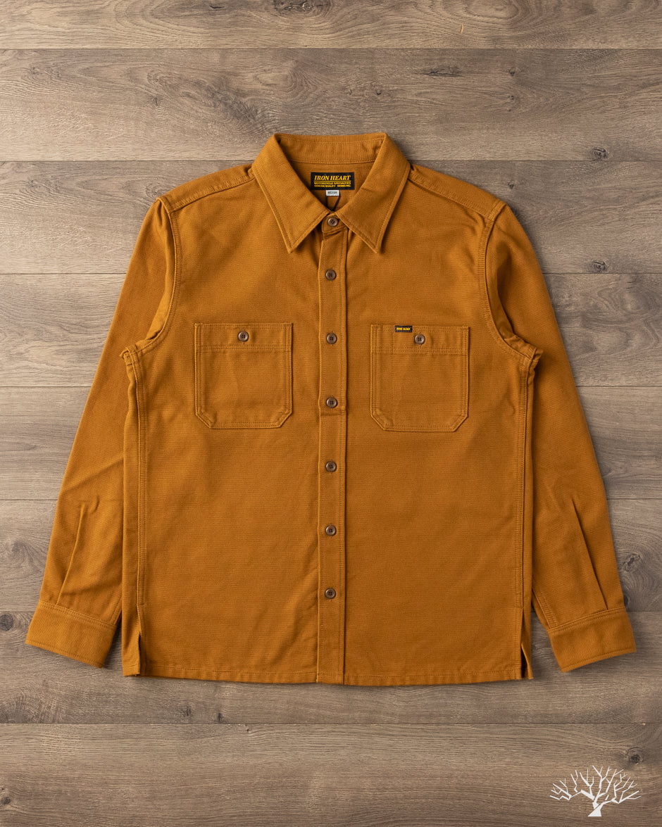 Iron Heart IHSH-423-CAM - Oxford Cloth Work Overshirt - Camel