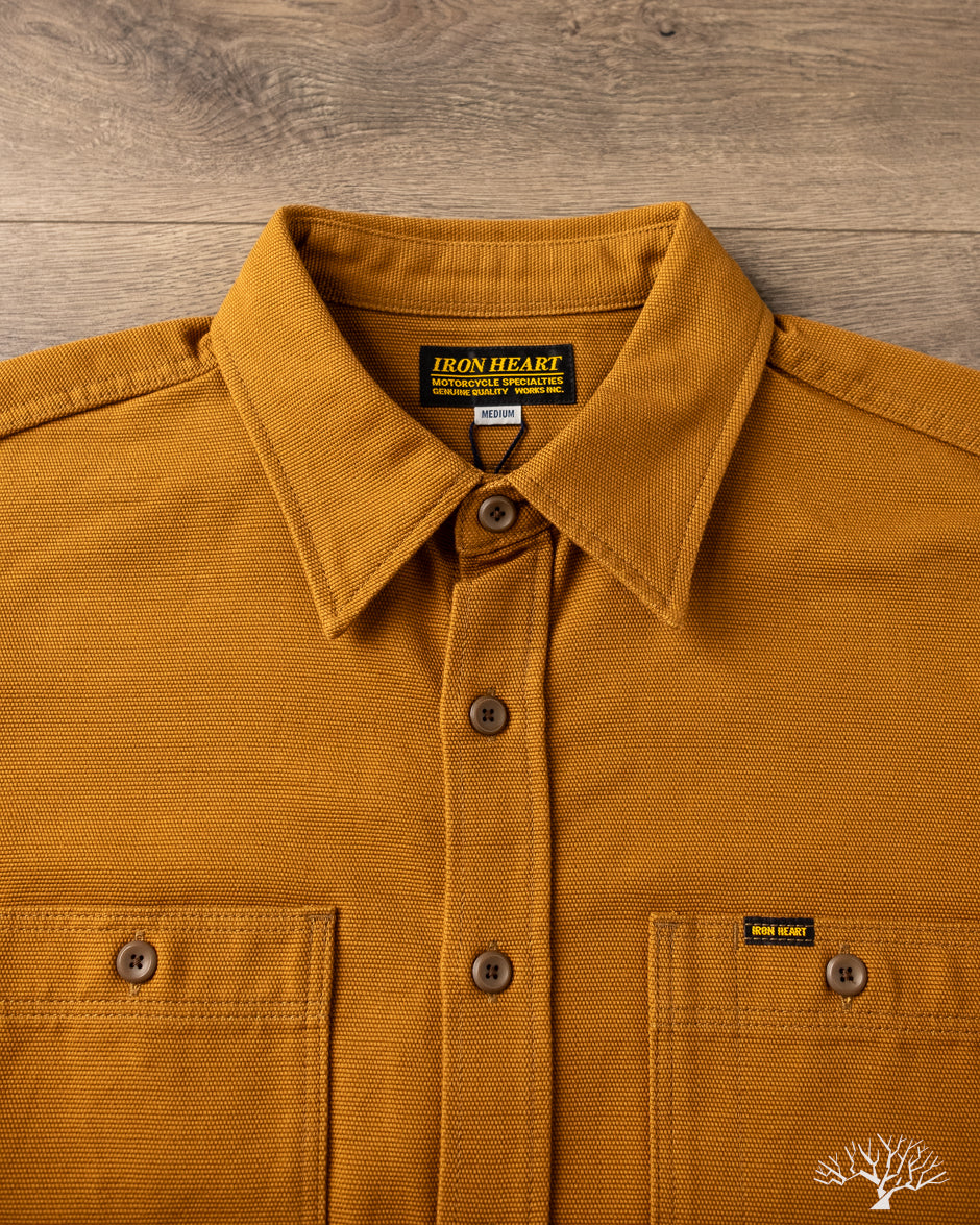 Iron Heart IHSH-423-CAM - Oxford Cloth Work Overshirt - Camel