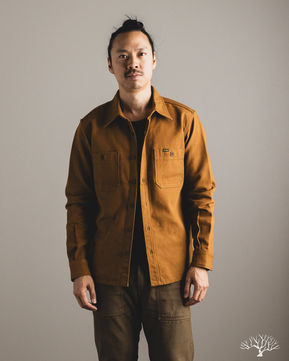 Iron Heart IHSH-423-CAM - Oxford Cloth Work Overshirt - Camel