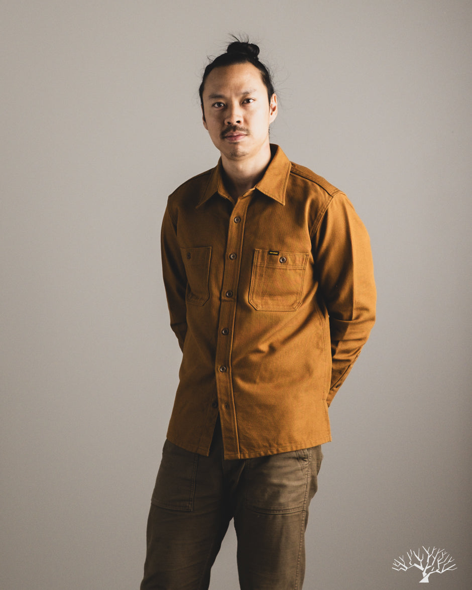 Iron Heart IHSH-423-CAM - Oxford Cloth Work Overshirt - Camel