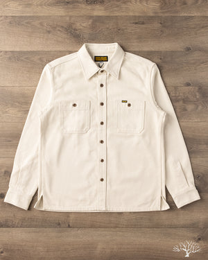 Iron Heart - IHSH-423-IVO - Oxford Cloth Work Overshirt - Ivory