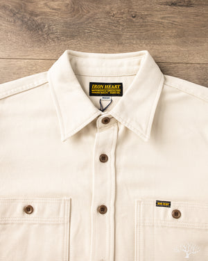 Iron Heart - IHSH-423-IVO - Oxford Cloth Work Overshirt - Ivory
