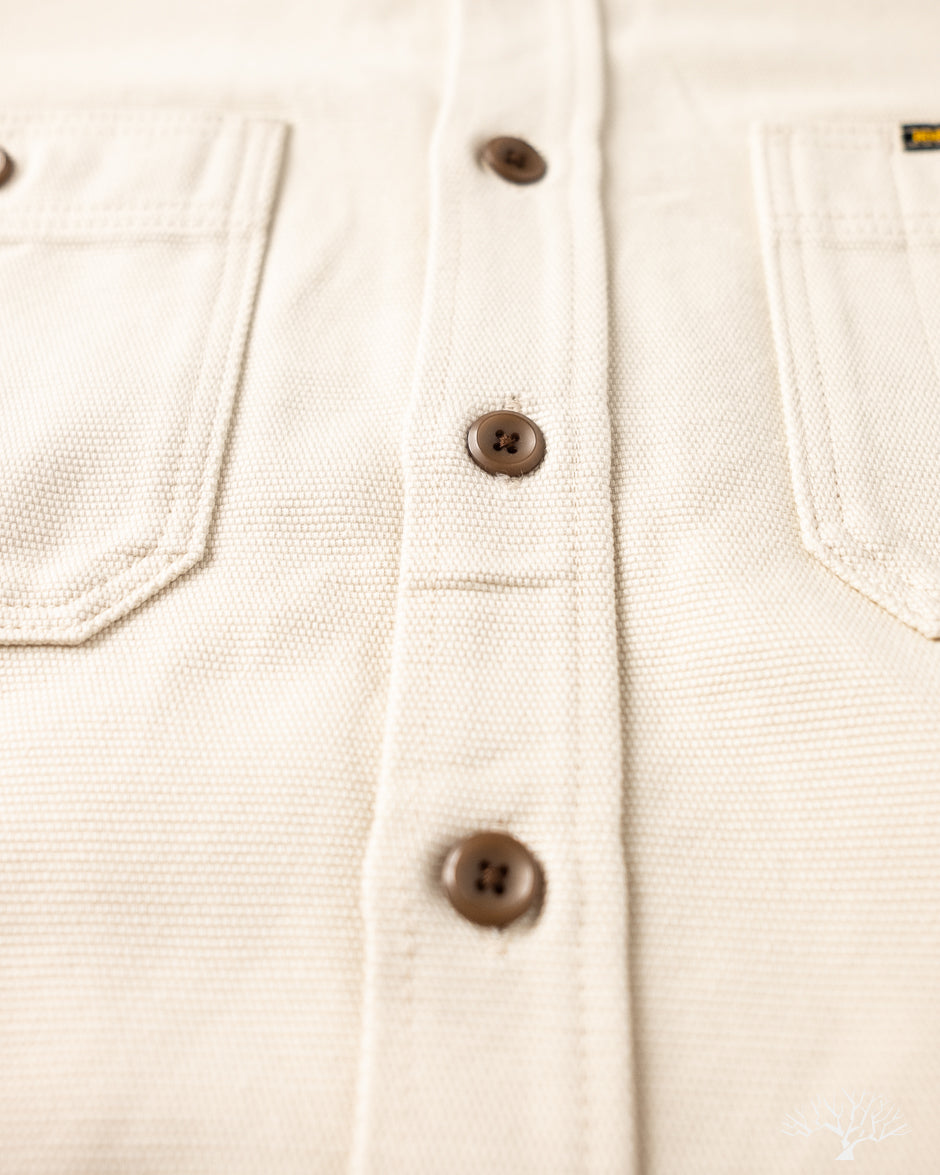 Iron Heart IHSH-423-IVO - Oxford Cloth Work Overshirt - Ivory