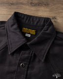 Iron Heart IHSH-426-BLK - 12oz Military Moleskin Western Shirt - Black