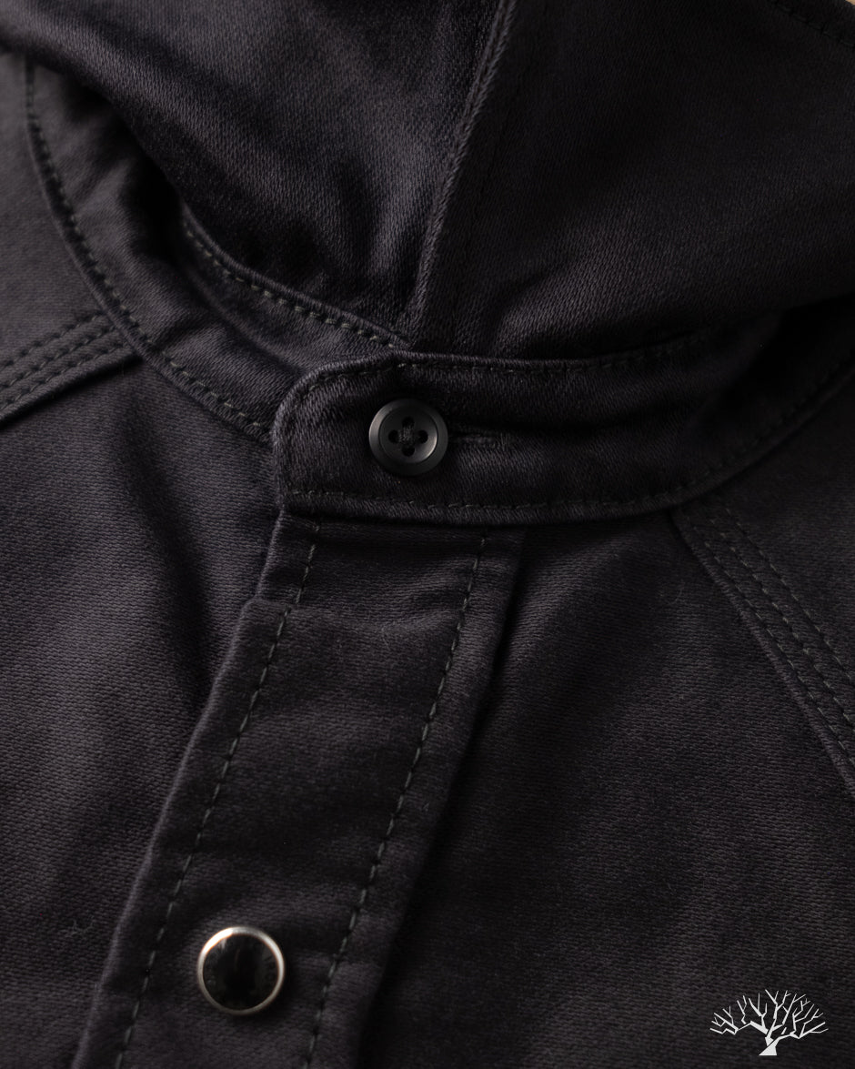 Iron Heart IHSH-426-BLK - 12oz Military Moleskin Western Shirt - Black