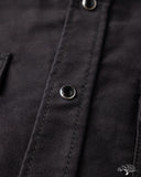 Iron Heart IHSH-426-BLK - 12oz Military Moleskin Western Shirt - Black