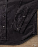 Iron Heart IHSH-426-BLK - 12oz Military Moleskin Western Shirt - Black
