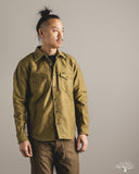 Iron Heart IHSH-426-KHA - 12oz Military Moleskin Western Shirt - Khaki