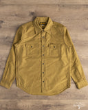Iron Heart IHSH-426-KHA - 12oz Military Moleskin Western Shirt - Khaki