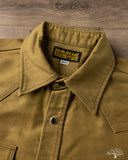Iron Heart IHSH-426-KHA - 12oz Military Moleskin Western Shirt - Khaki