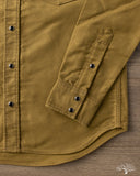 Iron Heart IHSH-426-KHA - 12oz Military Moleskin Western Shirt - Khaki