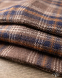 Iron Heart IHSH-430-BRN - Slubby Heavy Flannel Check Work Overshirt - Brown