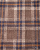 Iron Heart IHSH-430-BRN - Slubby Heavy Flannel Check Work Overshirt - Brown