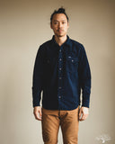 Iron Heart IHSH-438-IND - 7.5oz Selvedge Corduroy Western Shirt - Indigo