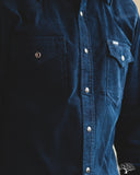 Iron Heart IHSH-438-IND - 7.5oz Selvedge Corduroy Western Shirt - Indigo
