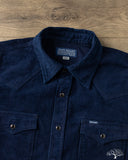 Iron Heart IHSH-438-IND - 7.5oz Selvedge Corduroy Western Shirt - Indigo