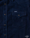 Iron Heart IHSH-438-IND - 7.5oz Selvedge Corduroy Western Shirt - Indigo