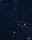 Iron Heart IHSH-438-IND - 7.5oz Selvedge Corduroy Western Shirt - Indigo