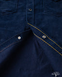 Iron Heart IHSH-438-IND - 7.5oz Selvedge Corduroy Western Shirt - Indigo