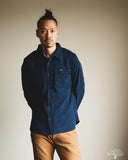 Iron Heart IHSH-96-IND - Waffle Work Shirt - Indigo