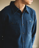 Iron Heart IHSH-96-IND - Waffle Work Shirt - Indigo