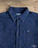 Iron Heart IHSH-96-IND - Waffle Work Shirt - Indigo