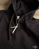 Iron Heart IHSW-10-BLK - Ultra Heavyweight Loopwheel Zip Up Hoody - Black