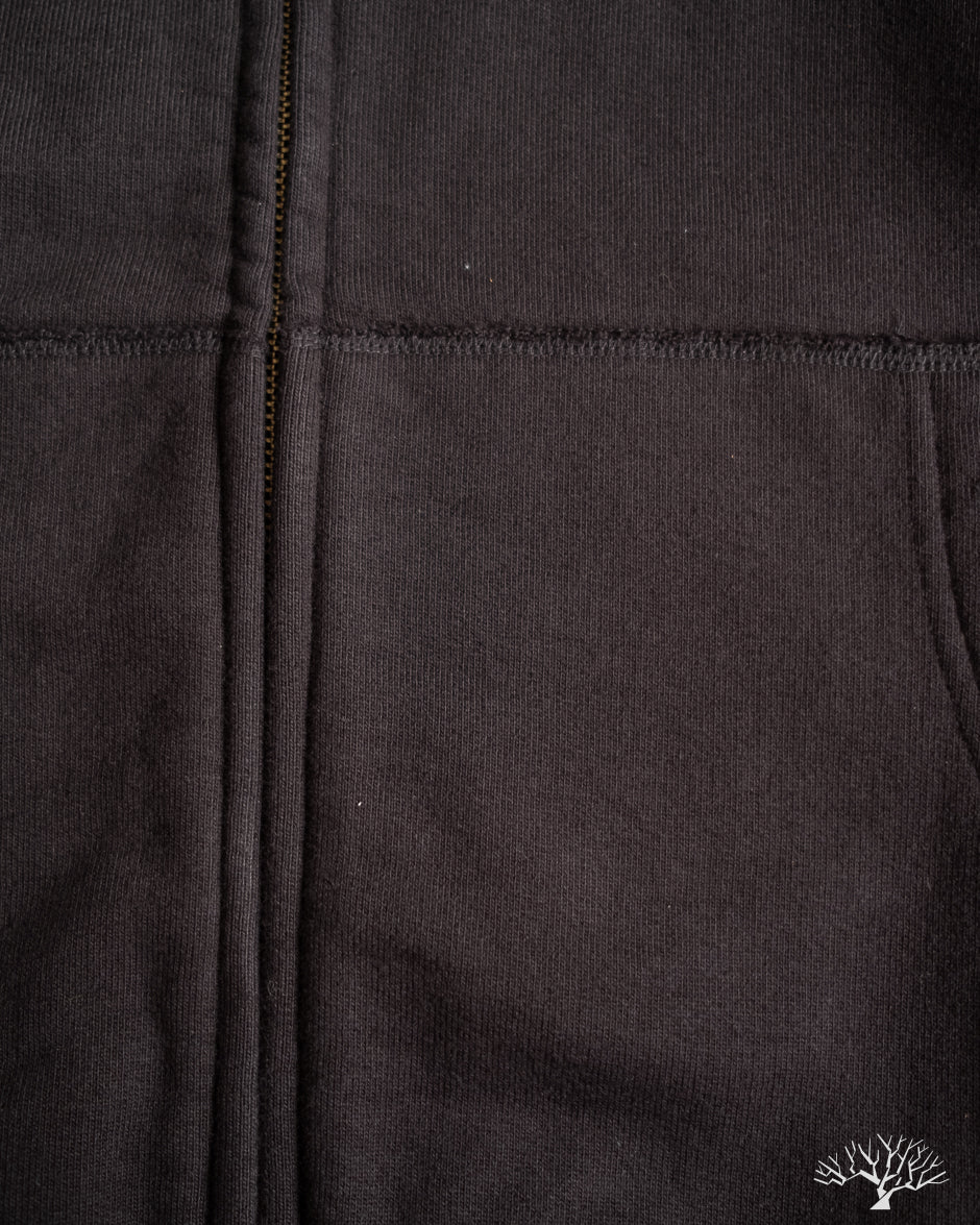 Iron Heart IHSW-10-BLK - Ultra Heavyweight Loopwheel Zip Up Hoody - Black