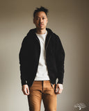 Iron Heart IHSW-10-BLK - Ultra Heavyweight Loopwheel Zip Up Hoody - Black