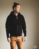 Iron Heart IHSW-10-BLK - Ultra Heavyweight Loopwheel Zip Up Hoody - Black