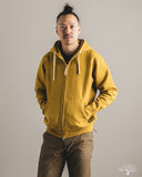 Iron Heart IHSW-10-MUS - 14oz Ultra Heavyweight Loopwheel Zip Up Hoody - Mustard