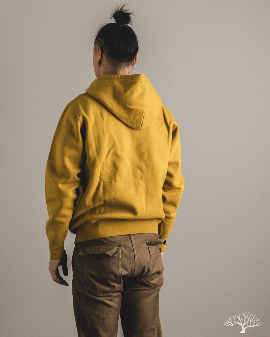 Iron Heart IHSW-10-MUS - 14oz Ultra Heavyweight Loopwheel Zip Up Hoody - Mustard