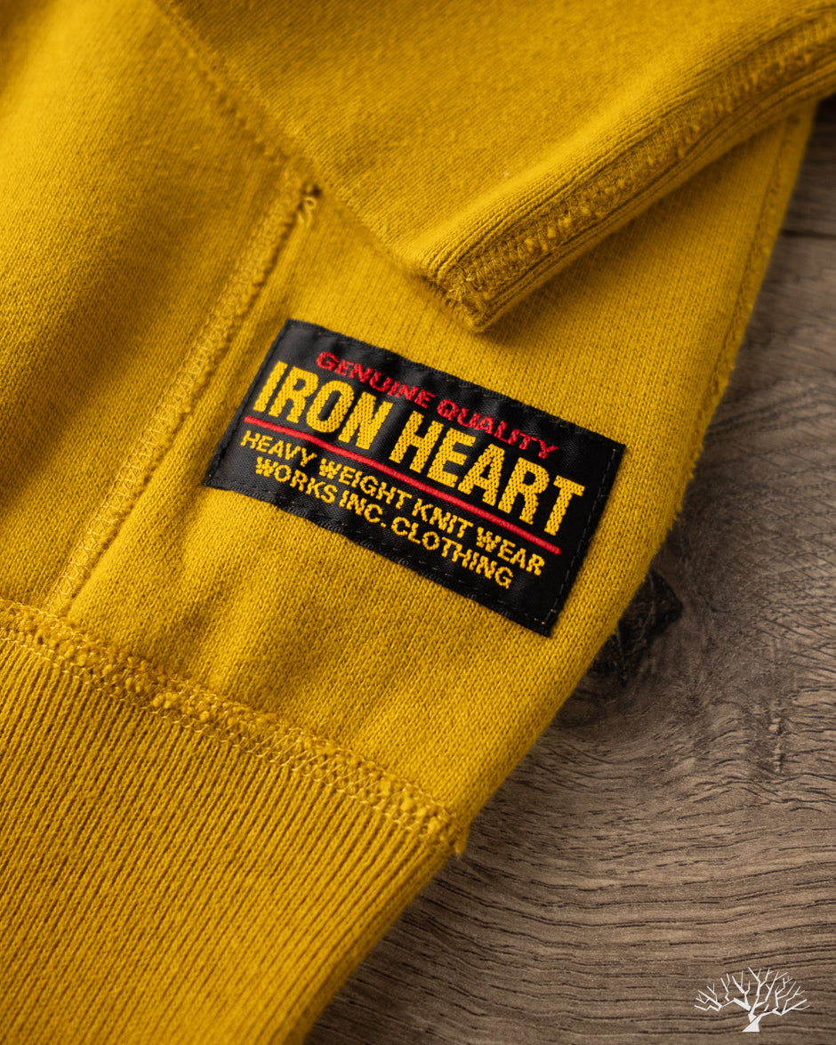 Iron Heart IHSW-10-MUS - 14oz Ultra Heavyweight Loopwheel Zip Up Hoody - Mustard
