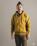 Iron Heart IHSW-10-MUS - 14oz Ultra Heavyweight Loopwheel Zip Up Hoody - Mustard