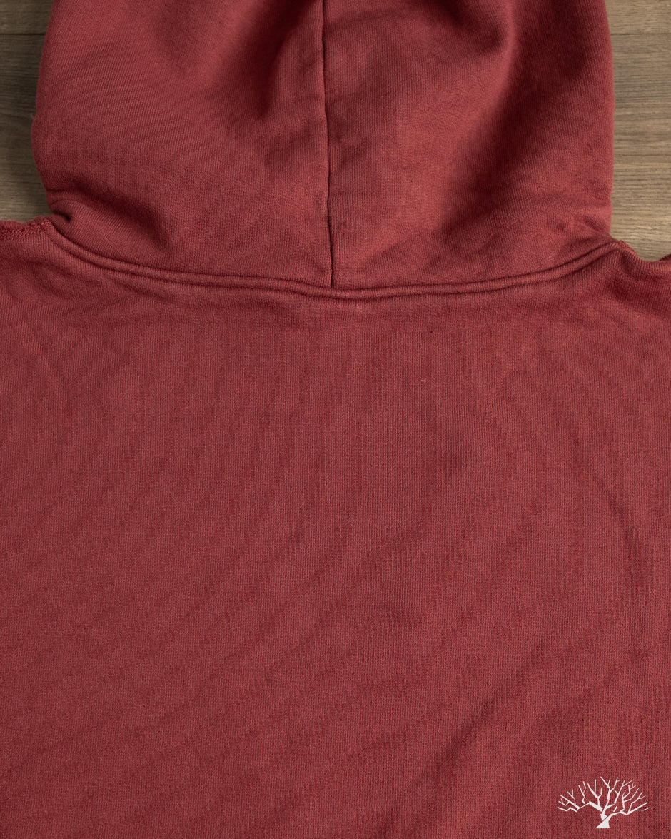 Iron Heart IHSW-49-BUR - 14oz Ultra Heavyweight Loopwheel Hoodie - Burgundy (Seconds) 