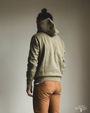 Iron Heart IHSW-49-OLV - 14oz Ultra Heavyweight Loopwheel Hoodie - Olive