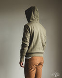Iron Heart IHSW-49-OLV - 14oz Ultra Heavyweight Loopwheel Hoodie - Olive