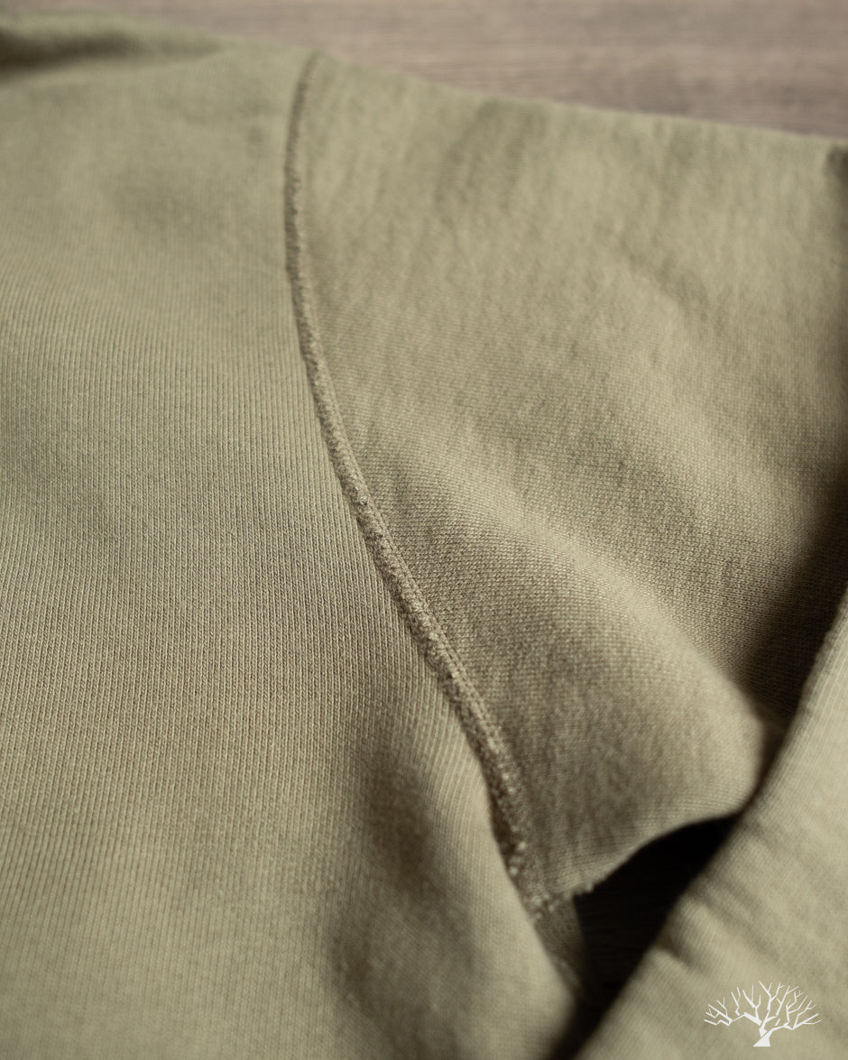 Iron Heart IHSW-49-OLV - 14oz Ultra Heavyweight Loopwheel Hoodie - Olive