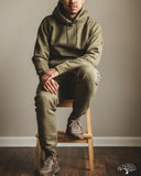 Iron Heart IHSW-70-OLV - 14oz Ultra Heavyweight Loopwheel Cotton Sweat Pants - Olive