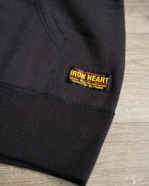 Iron Heart IHSW-70-BLK - 14oz Ultra Heavyweight Loopwheel Sweater Jacket - Black