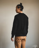 Iron Heart IHSW-86-BLK - Heavyweight Thermal Crew Neck Sweater - Black