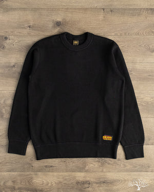 Iron Heart IHSW-86-BLK - Heavyweight Thermal Crew Neck Sweater - Black